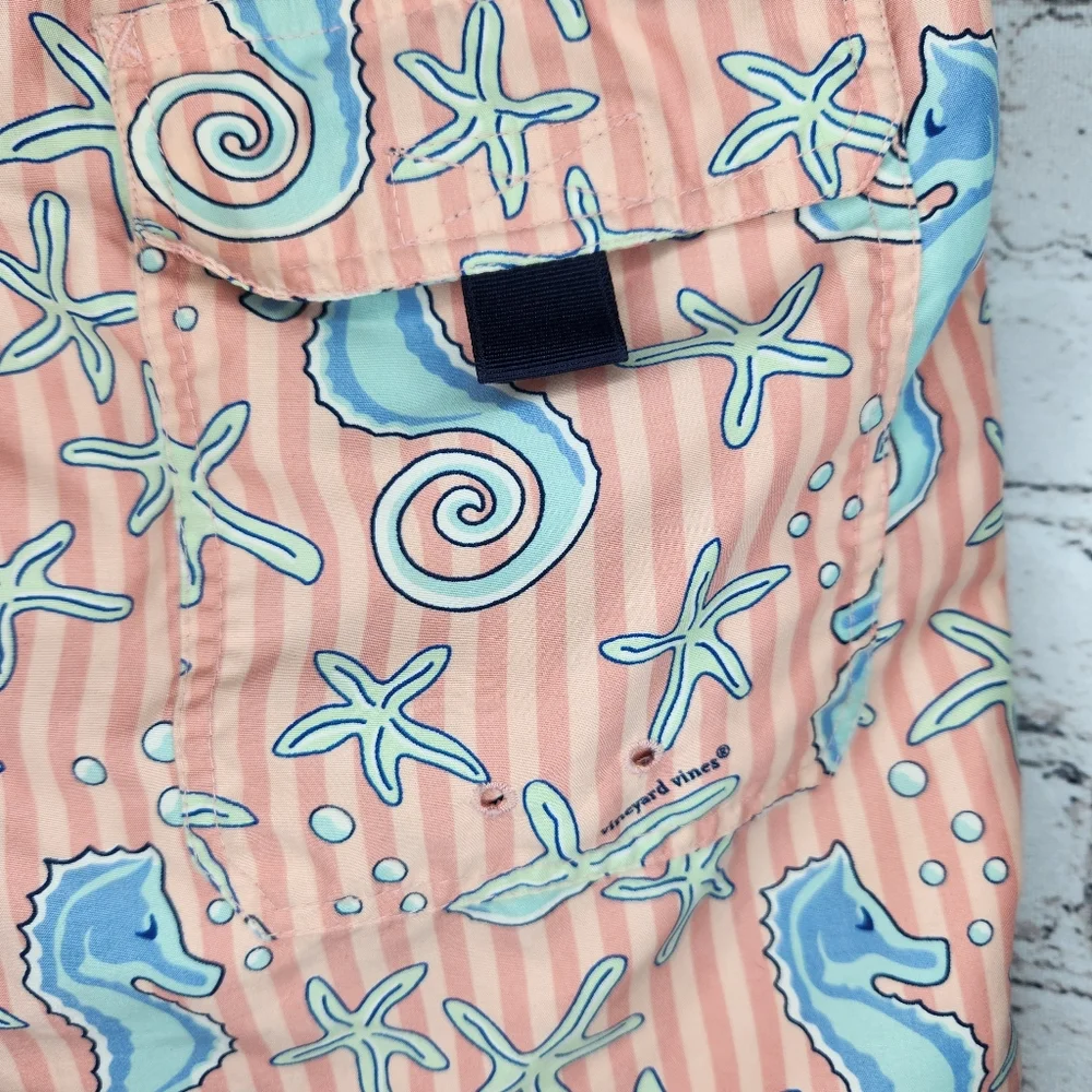 Vineyard Vines Seahorse Starfish Board Shorts Swim‎ Trunks Size M